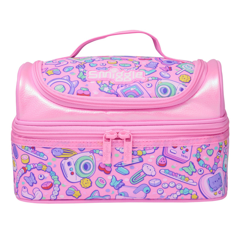 Australia smiggle doble capa Bento bolso caja de almuerzo niños de la escuela primaria BOLSA DE AISLAMIENTO impermeable bolsa de almuerzo grande