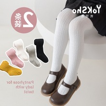 新款女童打底裤纯棉白色薄款儿童连裤袜夏宝宝连体春秋外外贸代发