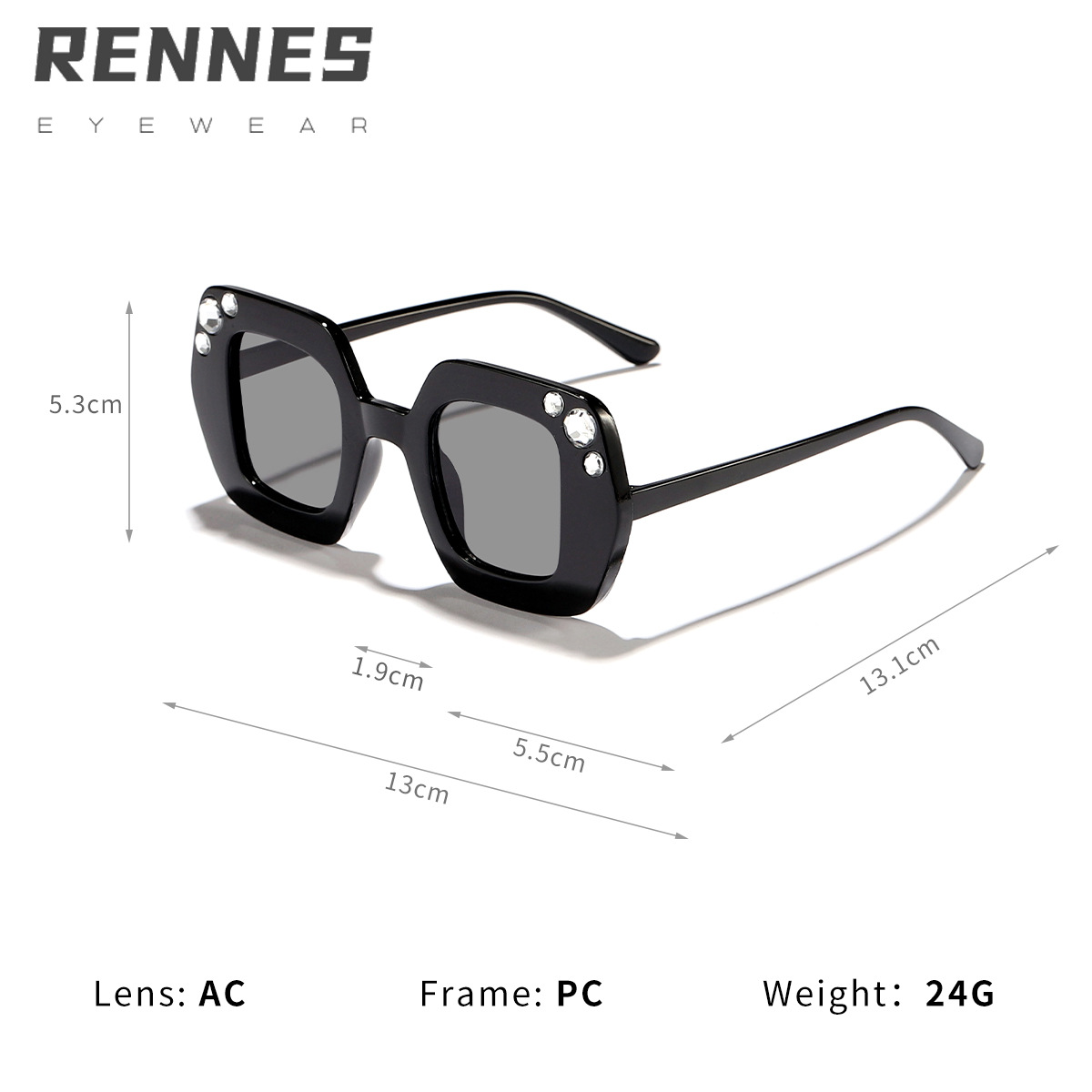 2025 nuevas gafas de sol de color caramelo de diamantes transfronterizas para niños