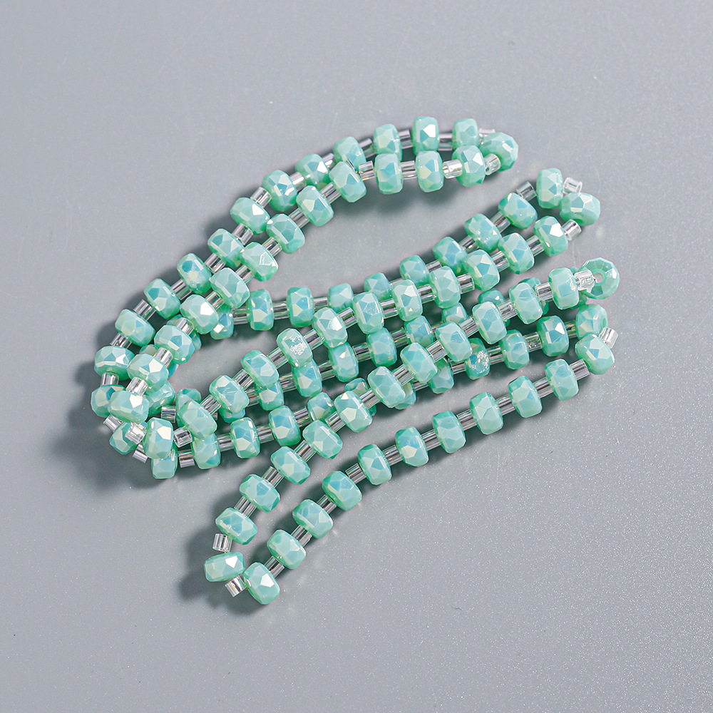 Cuentas Sueltas de Cristal Transparente de 6mm, Estilo Caramelo, Cristal en Rueda, para DIY, Pulseras, Accesorios de Joyería, Cuentas Sueltas al por Mayor