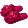 Demi-season festive slippers for beloved with bow for bride