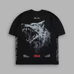 European and American Darcsport Wolf Head Fitness American T-Shirt Heavyweight Large Size Pure Cotton Round Neck Short Sleeve Printed Gym Top