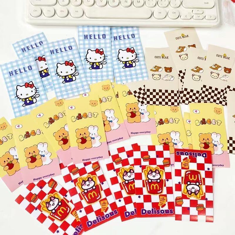 キティ猫シール漫画人気のロングストリップステッカー学生デスクトップ文具ハンドブック素材かわいい装飾|undefined