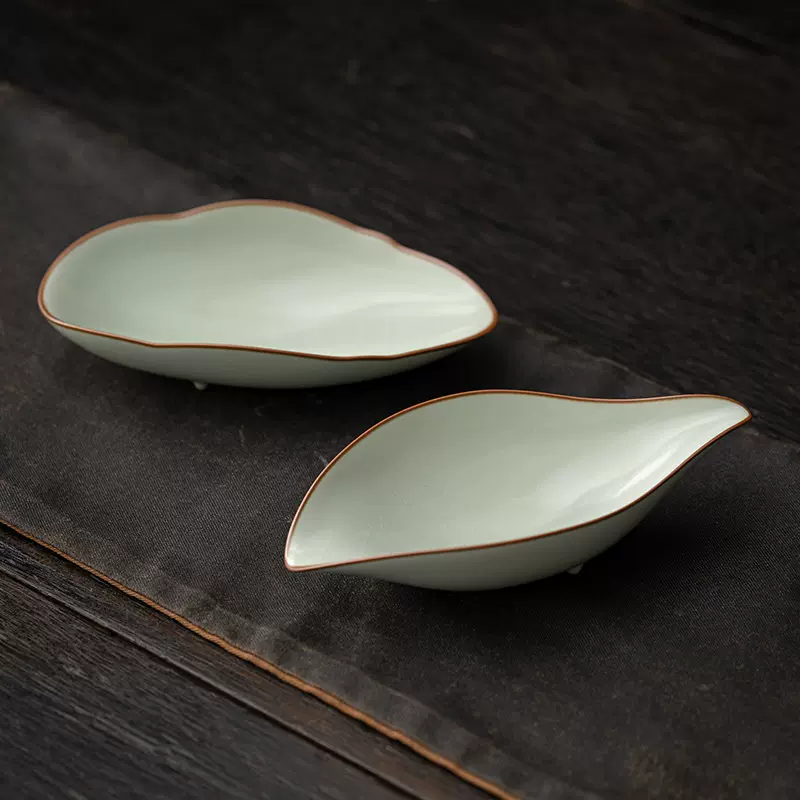 茶道六君子陶瓷茶则分茶器家用茶室功夫茶具配件茶匙日式禅意茶荷