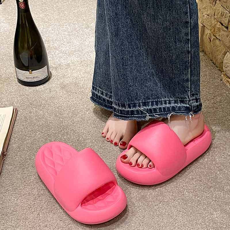 Summer non-slip ultra-soft cute women's slippers platform