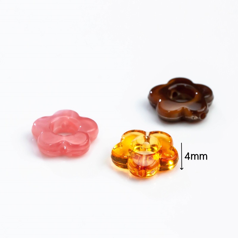 50 PCS/Package 14*14mm Hole 1~1.9mm Acrylic Flower DIY Jewelry Accessories Beads display picture 1