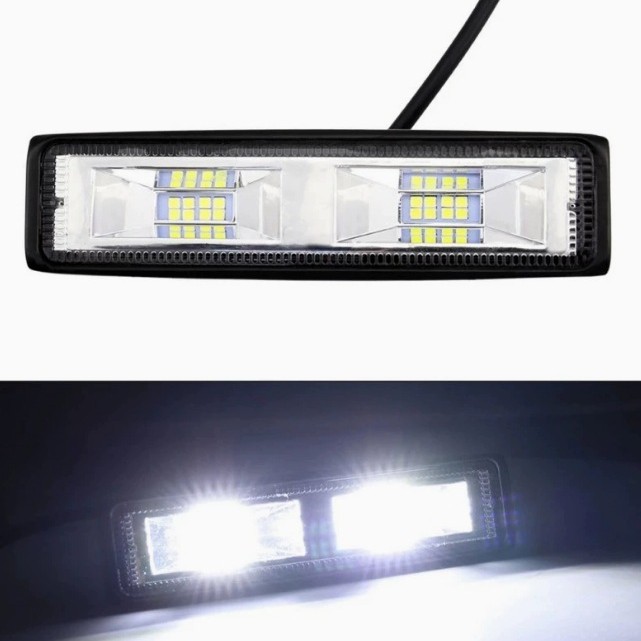 Luz de trabajo LED automotriz en forma de luz auxiliar 6 pulgadas 16 lámparas 48W image 4