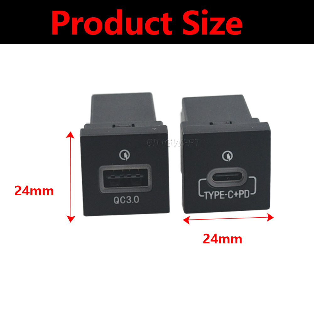 Suitable for Volkswagen 06-12 golf mobile phone charger modified car charger USB QC3.0 fast charge USB
