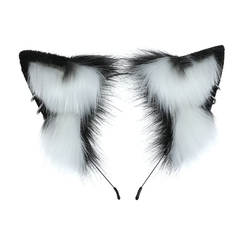 Simulación bestia oreja Linda felpa hecha a mano cómic show fiesta de vestir en vivo accesorios tocado accesorios para el cabello encantador zorro oído diadema
