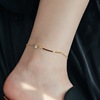 Summer ankle bracelet, brand zirconium, 2022 collection, 750 sample gold, internet celebrity, simple and elegant design, does not fade