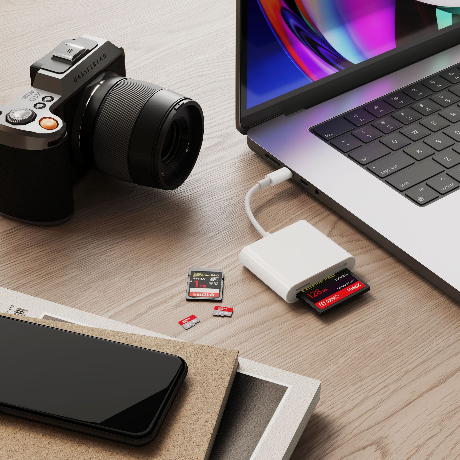  Cross-border 3-in-1 TYPE-C CF Camera Card TFsd Card Reader Multifunctional Android Mobile Universal otg