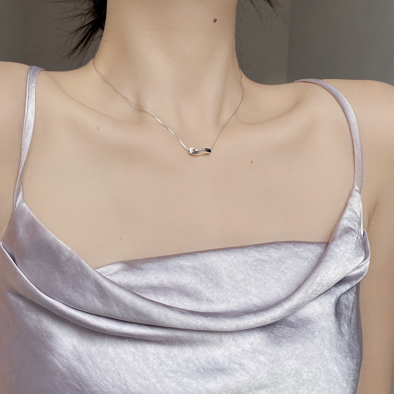 925 Sterling Silver Material Geometric Pattern 925 Sterling Silver Plating Geometric Pendant Necklace Long Necklace Necklace
