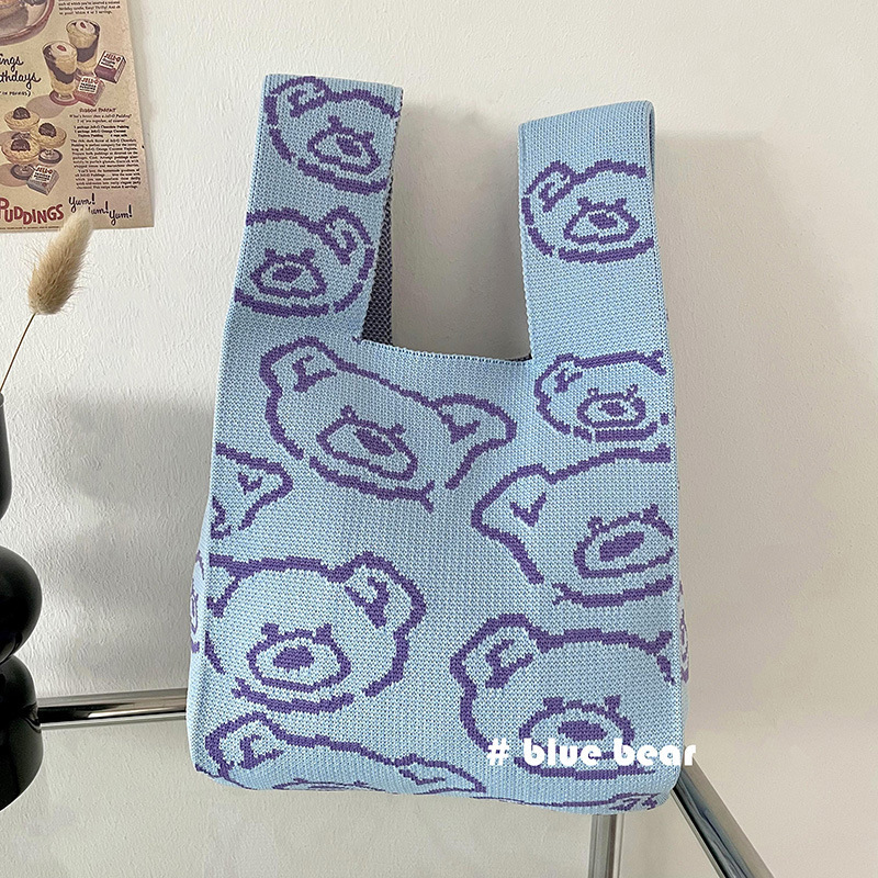 Bolsos, diseño de nicho femenino, bolso de punto personalizado, bolso tejido de un solo hombro de punto de todo fósforo, bolso de mano, bolso de mano