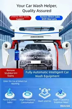 Factory Direct Supply of Fully Automatic Car Wash Machines, Supports Customization of Logo/Design/Car Model, Cross-Border Hot-Selling High-Pressure Commercial Models