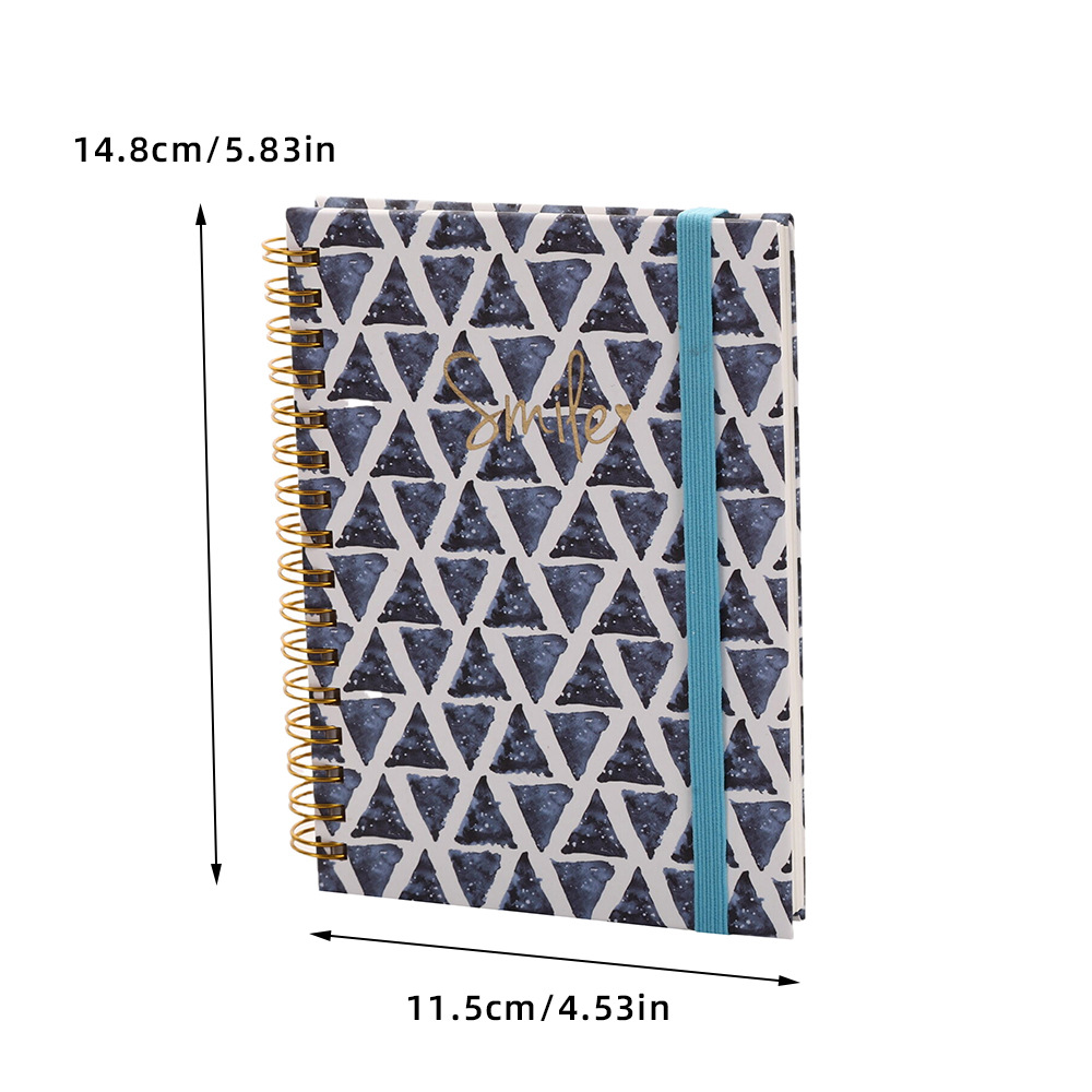 Cuaderno A6 con anillo espiral y correa elástica, mini libreta personalizada de fábrica, venta al por mayor