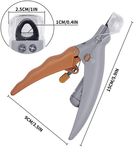 Peti Nail clipper pet LED light nail trimmer cat dog grooming cleaning scissors glowing nail clip