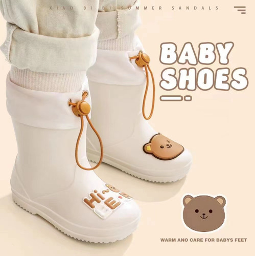 Children's Rain Boots for Boys and Girls, Small Kids, Non-slip, Waterproof, Cartoon Style, Student Water Shoes
