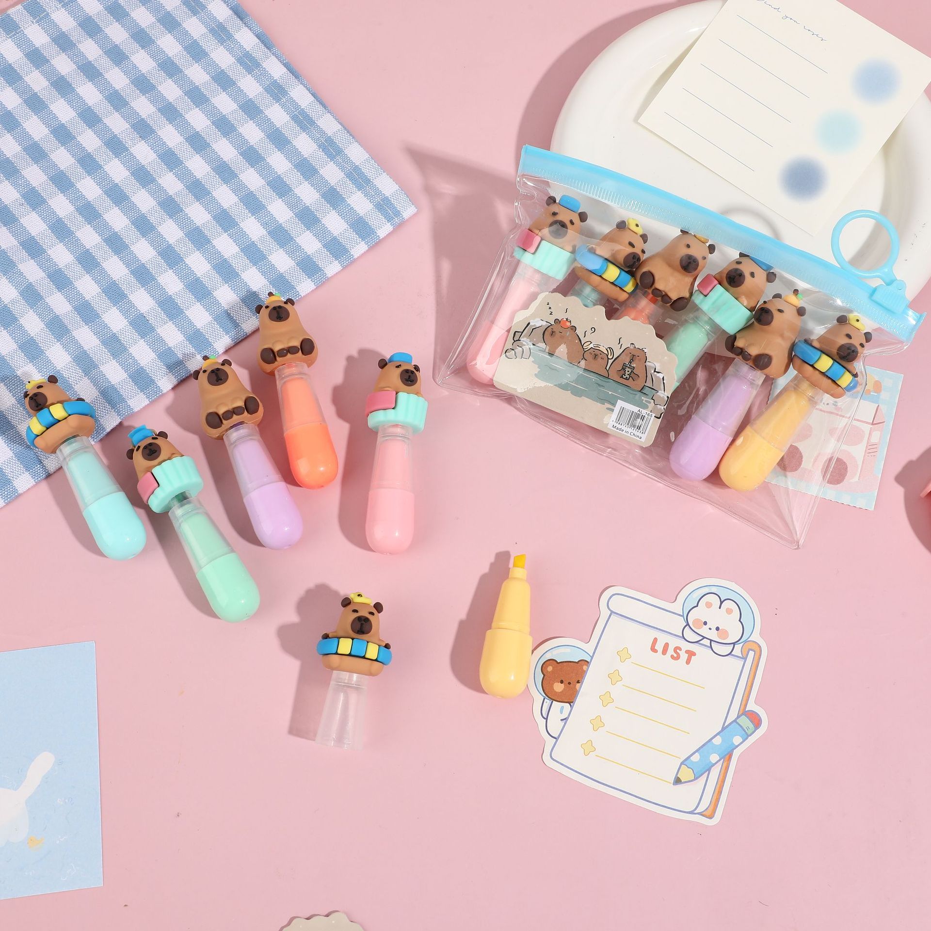 Rabuka Pi Balasti adorable mini gota de agua resaltador para estudiantes regalo de oficina pintura marcador de foco