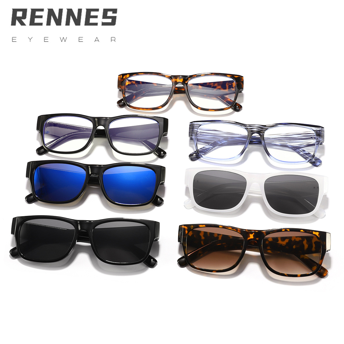 2024 estilo transfronterizo nuevo estilo coreano cuadrado todo fósforo personalidad retro gafas de sol para hombres y mujeres estilo empresarial gafas anti-azul