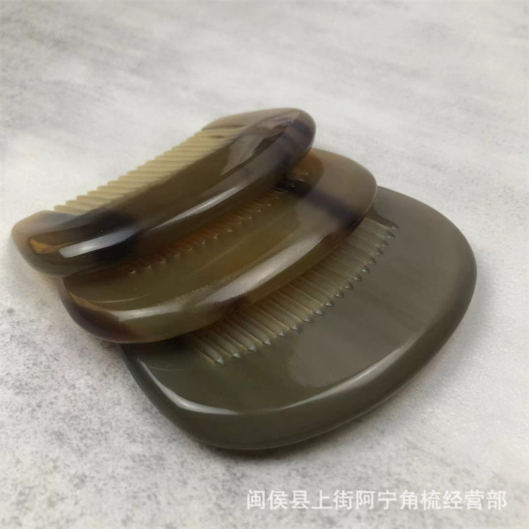 Natural Horn Comb Half Moon Guifei Comb 8cm x 5cm Baby Hair Brush for Gentle Daily Grooming key features