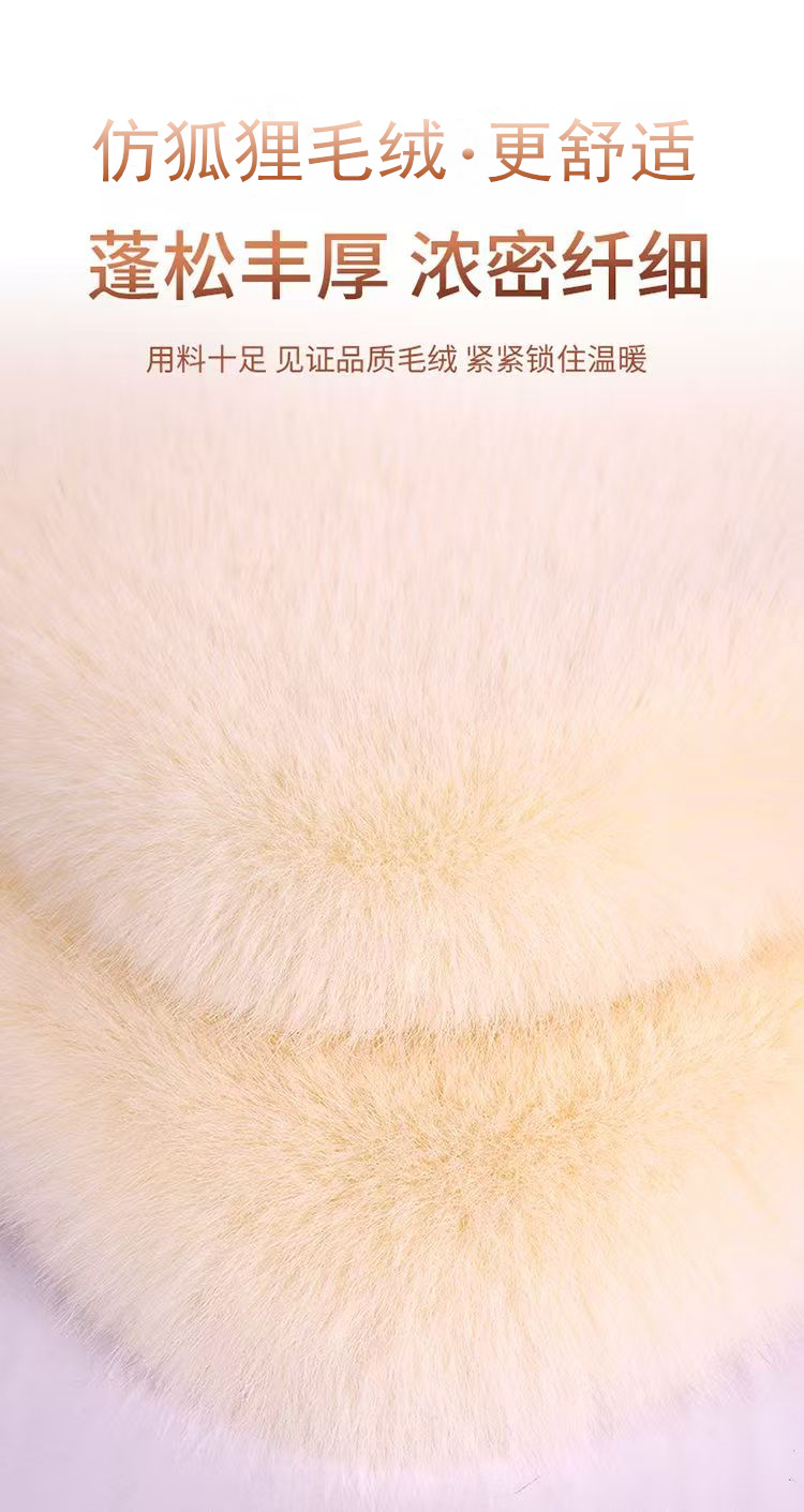 Car Seat Cushion Winter Plush Thickened Faux Fox Fur Universal Full Car Mat Winter Long Plush Warm Car Seat Cushion