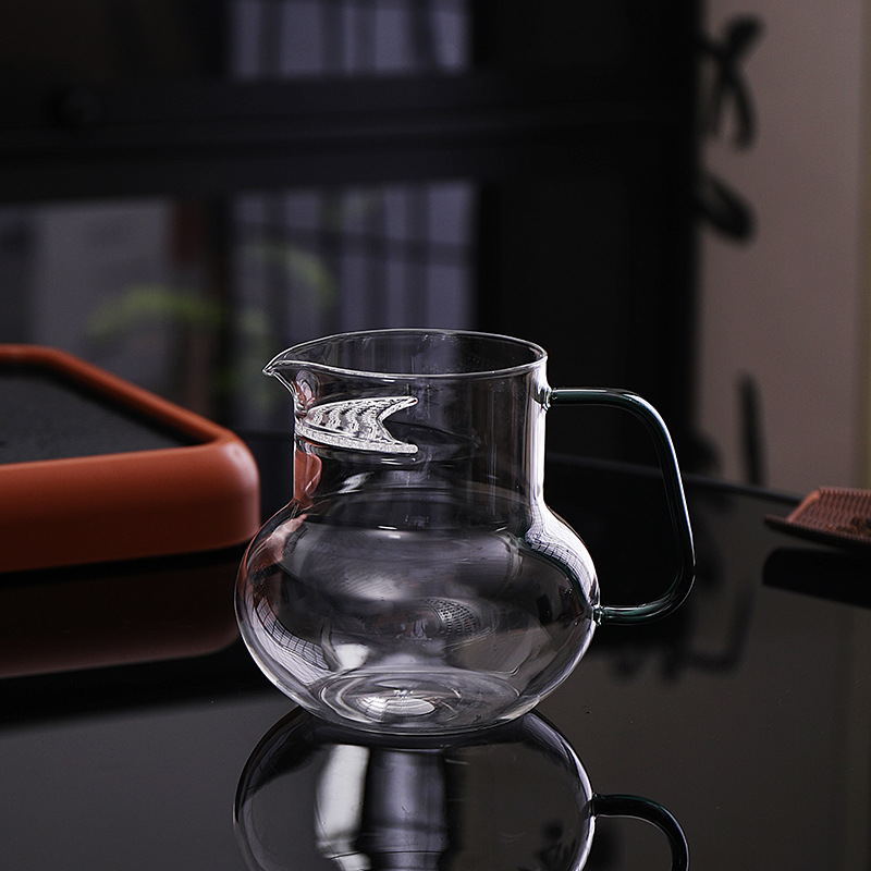 月牙壶高硼硅玻璃茶壶高档家用加厚耐高温泡茶壶新款茶水分离
