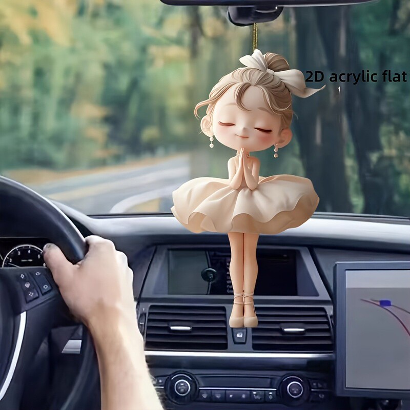 Cross-Border New Refreshing Girl Acrylic Pendant Cross-Border Flat Car Interior Rearview Mirror Decorative Keychain Pendant Cross-Border New Refreshing Girl Acrylic Pendant Cross-Border Flat Car Interior Rearview Mirror Decorative Keychain Pendant
