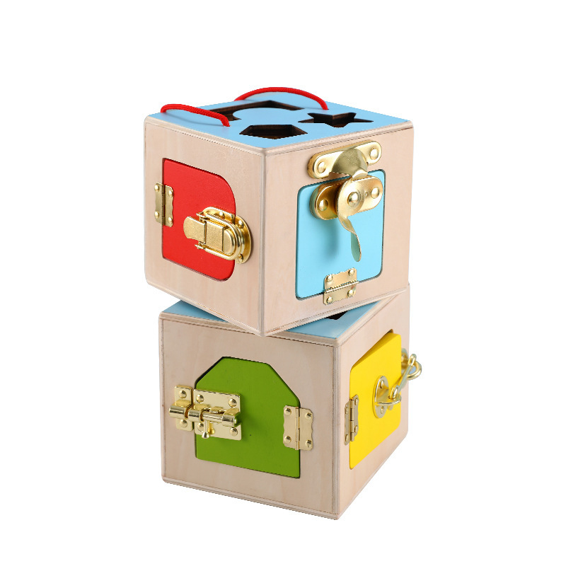 Caja de herramientas de tuerca de casa ocupada Montessori de madera CPC