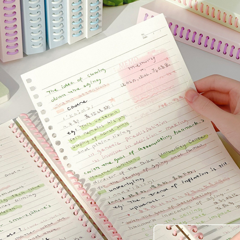 Cuaderno de 3 años de segunda clase desmontable engrosado hoja de cálculo bobina de alto valor facial para estudiantes