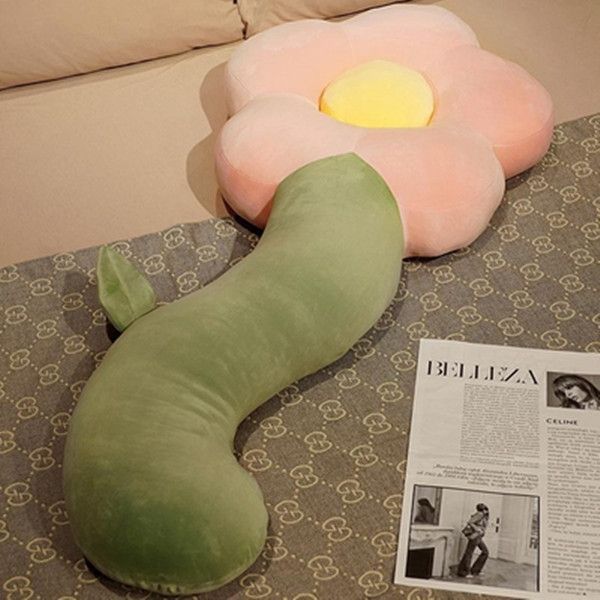 almohada de flores para niñas dormir almohada de piernas almohada de cabecera almohada dormitorio almohada de cama almohada larga regalos de Año Nuevo