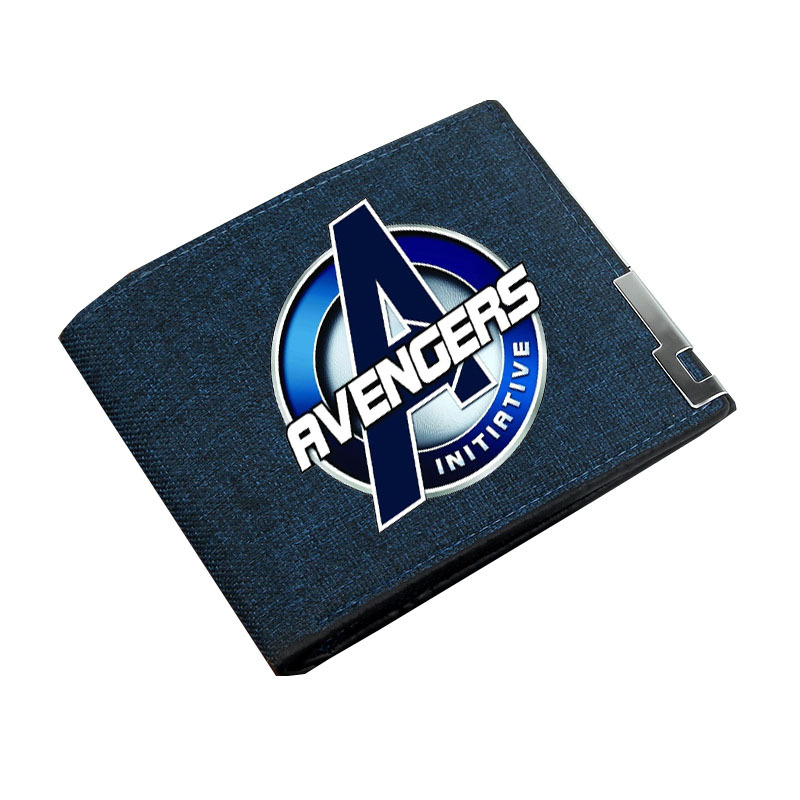 Anime Marvel héroe Marvel Comics estudiante monedero hombres y mujeres lienzo cartera corta