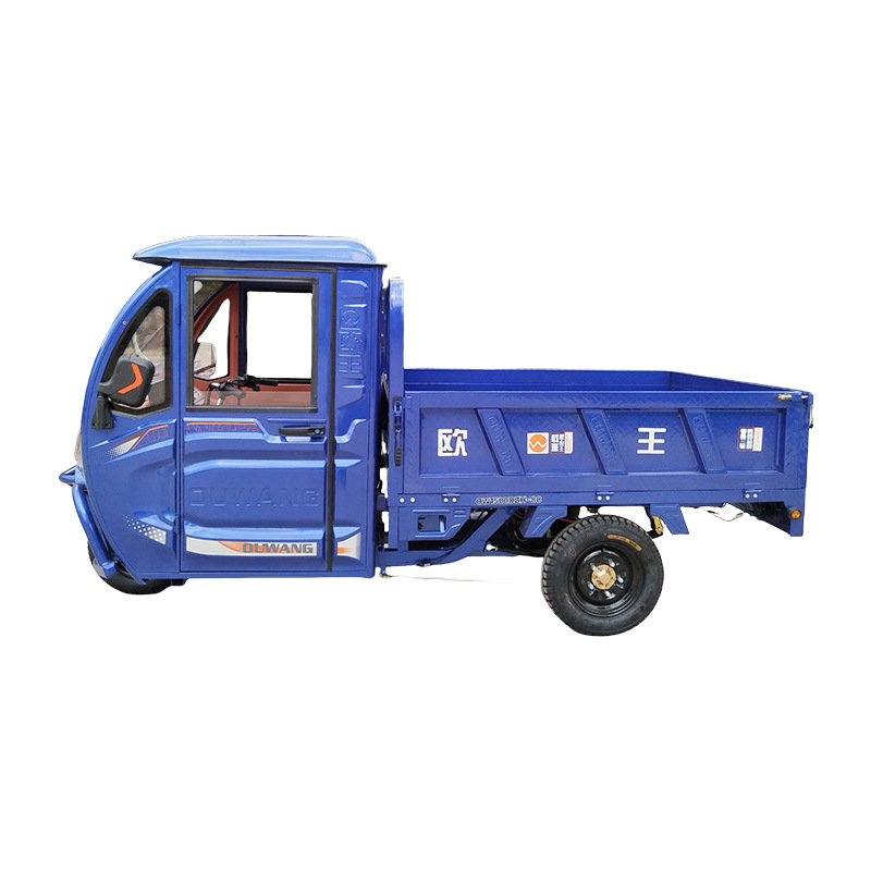 Triciclo eléctrico de carga, vehículo de carga cerrado de 1 plaza, resistente al viento y a la lluvia, scooter eléctrico agrícola semicerrado de alta potencia, triciclo