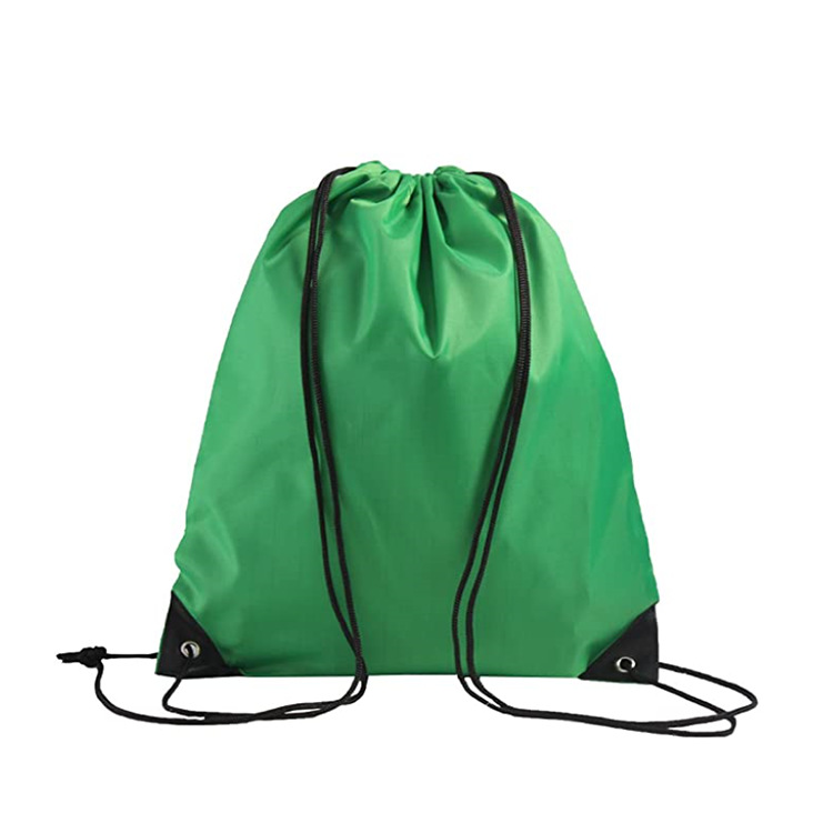 厂家定制马拉松休闲涤纶背包 批发广告空白束口背袋 尼龙折叠布袋