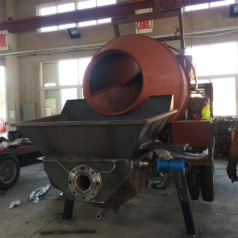 搅拌混凝土输送泵一体设备 搅拌拖泵 地泵搅拌输送一体的浇筑泵