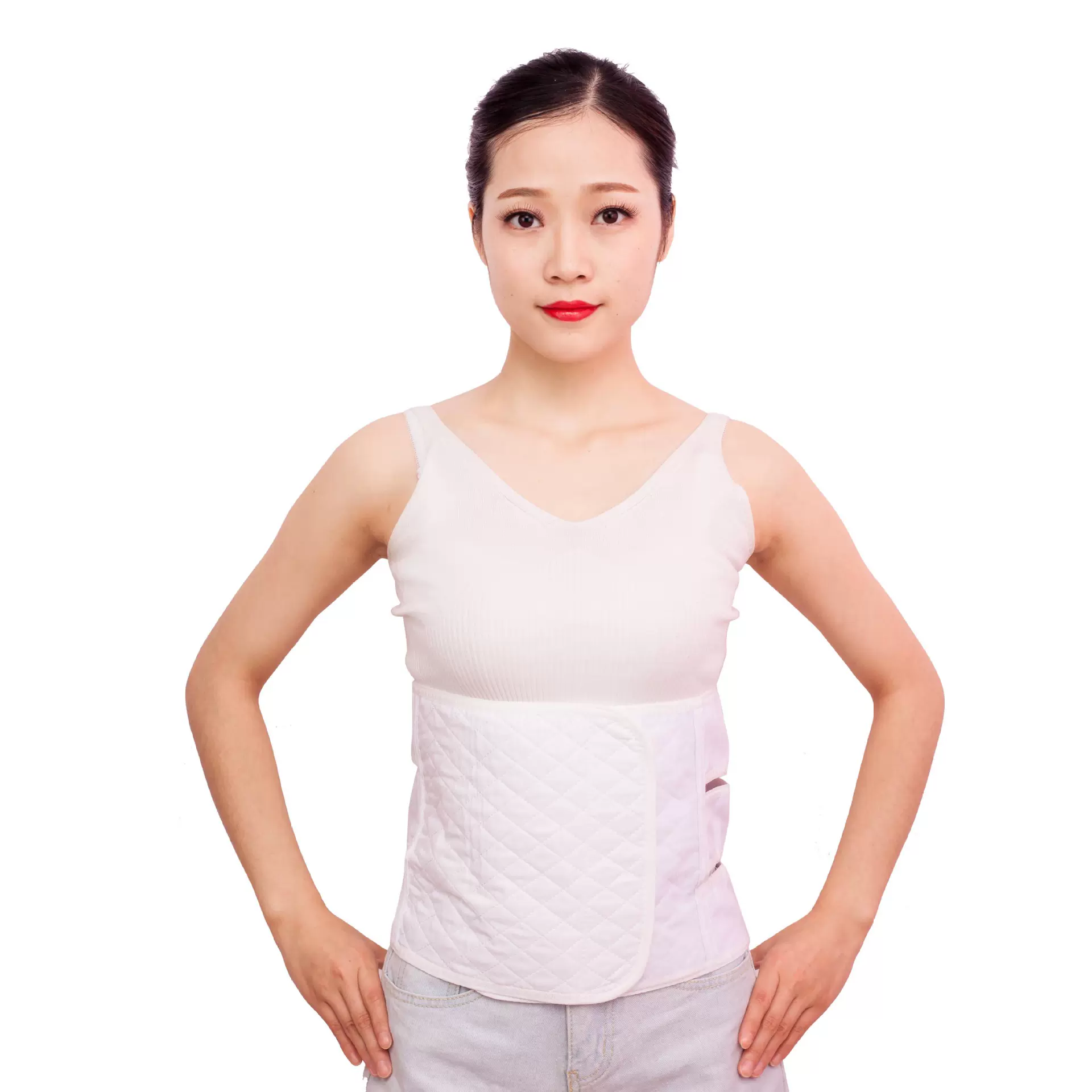 厂家批发产后束缚带透气型腹部固定带白色棉腹带收腹带