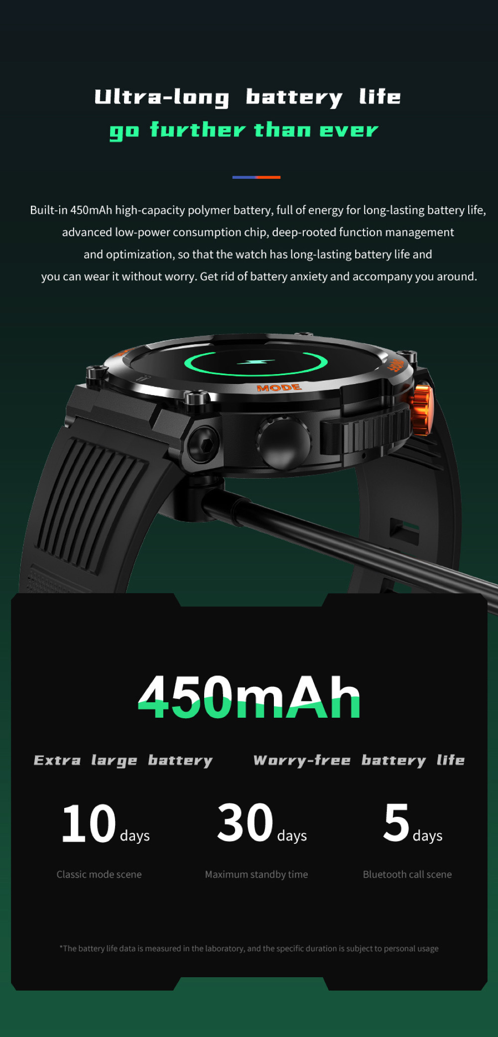 HT17 Smart Watch Herren Kompass LED Beleuchtung Outdoor Sport_voghion.com