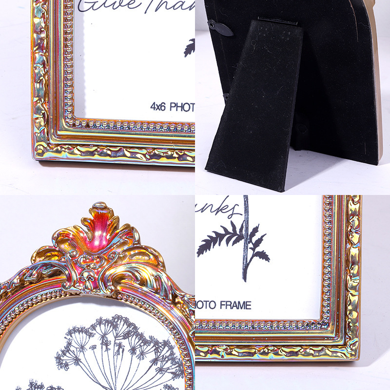 Baroque Electroplated Arched Rose Gold Pattern 7inch Resin Photo Frame, Popular in Europe and America, Wholesale from Manufacturer, Can Be Used for Both Display and Hanging Baroque Electroplated Arched Rose Gold Pattern 7inch Resin Photo Frame, Popular in Europe and America, Wholesale from Manufacturer, Can Be Used for Both Display and Hanging