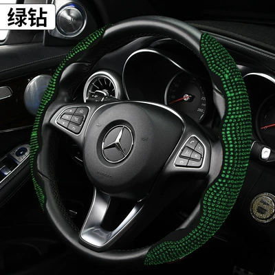 Cover, Universal for All Seasons, Steering wheel cover - cassette-diamond-steering-wheel-cover-2-pack-green-38cm