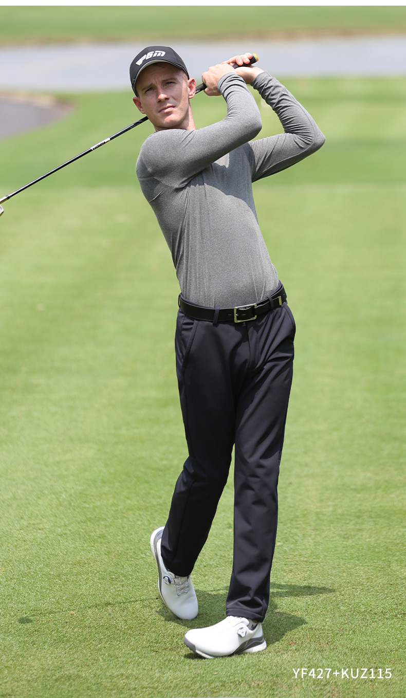 Quần golf nam dài lót nhung chống thấm nước PGM giữ ấm mùa thu đông — Quần kaki KUZ115-lót nhung, Quần đen KUZ115-lót nhung, KUZ115 quần màu xanh hải quân lót nhung chi tiết 9