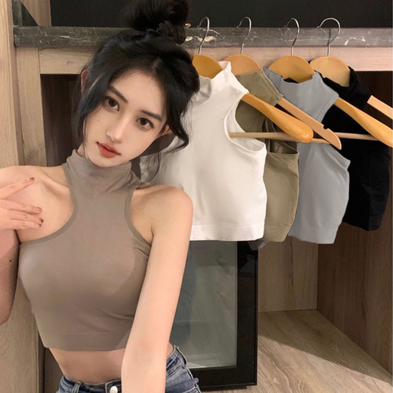 純粋に首のサスペンダーのベストを掛けたいです。女性の中に胸のクッションが付いています。|undefined