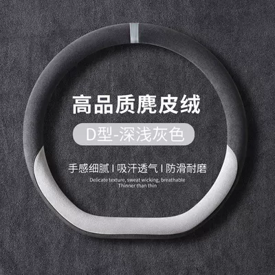 sweat-absorbent, ultra-thin steering wheel cover, Steering wheel cover - deep-blue-sl03-d-type-dark-and-light-grey-deep-blue-sl03-d-type-dark-and-light-grey