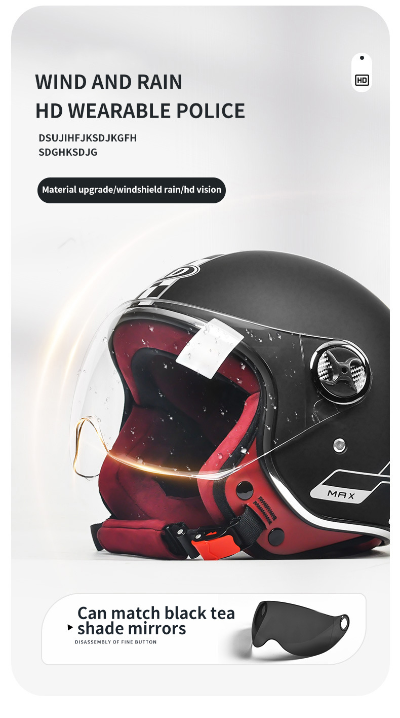 3C Certified Electric Motorcycle Helmet for Women and Men
