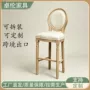颜色法式实木复古吧椅