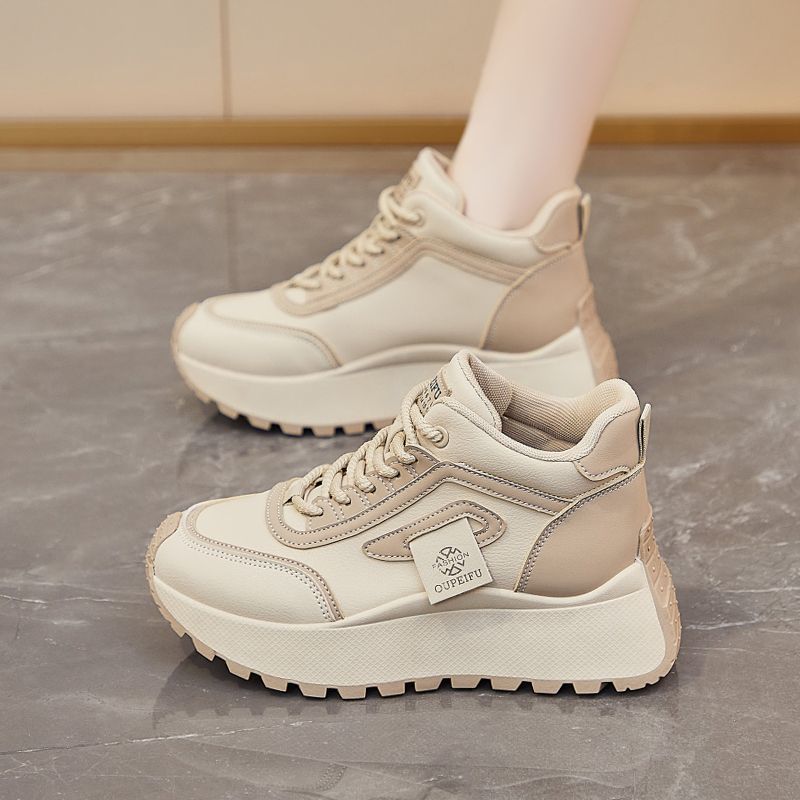 Zapatos de papá de alta calidad para mujeres coreanas nuevos 2025 otoño estudiantes corriendo cómodos zapatos deportivos con suela gruesa aumentada zapatos casuales para mujeres