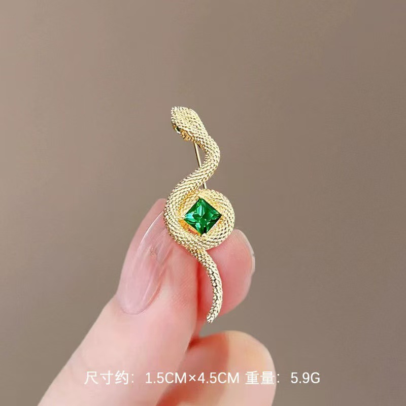 (2개) 뱀 조디악 브로치 세트 액세서리 스웨터 코이지 쥬얼리 도매 코트 핀 합금 쥬얼리 고급 소형
