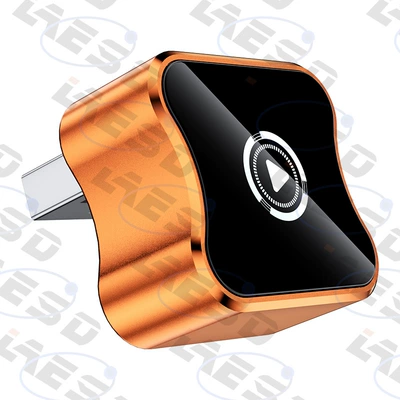 original car wired CarPlay: Simsiz CarPlay və Android Auto - q1bf-usb-orange-white-label-metal-glass-hicar-box