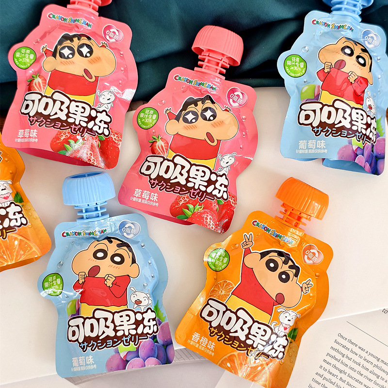 Crayon Shin-Chan Jelly in Bulk, Suckable Jelly in Small Packages, Children's Day Kindergarten Sharing Snacks