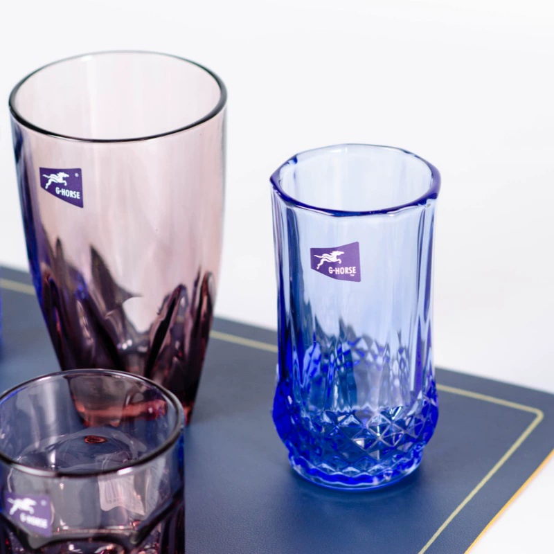Benma multilateral glass glass water cup juice cup net red drink cup color creative inspiration milk cup