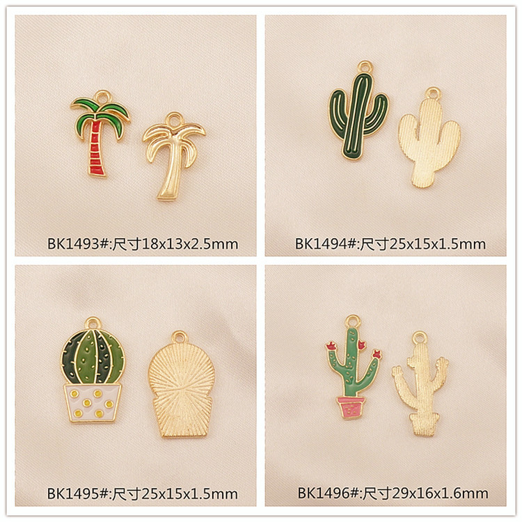 Pendant Jewelry Making Type 10 PCS/Package 15 * 20mm Alloy Cactus Cherry Strawberry Pendant