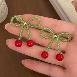 Sweet高品质系列甜蜜樱桃耳坠项链车厘子diy饰品吊坠配件配饰女
